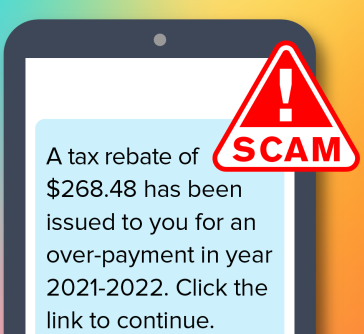 IRS texting about a tax refund or rebate? Nope, it’s a scam image